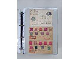 1945/49, umfangreiche Sammlung mit geschätzt 800-900 Briefen, Karten und Ganzsachen. Dabei viele R-Briefe und Satzbriefe, Bed