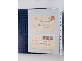 1945/49, umfangreiche Sammlung mit geschätzt 800-900 Briefen, Karten und Ganzsachen. Dabei viele R-Briefe und Satzbriefe, Bed