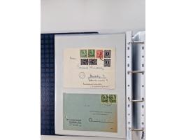 1945/49, umfangreiche Sammlung mit geschätzt 800-900 Briefen, Karten und Ganzsachen. Dabei viele R-Briefe und Satzbriefe, Bed