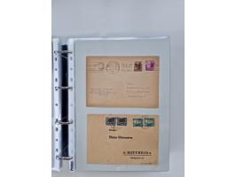 1945/49, umfangreiche Sammlung mit geschätzt 800-900 Briefen, Karten und Ganzsachen. Dabei viele R-Briefe und Satzbriefe, Bed