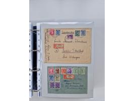 1945/49, umfangreiche Sammlung mit geschätzt 800-900 Briefen, Karten und Ganzsachen. Dabei viele R-Briefe und Satzbriefe, Bed