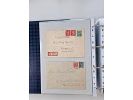 1945/49, umfangreiche Sammlung mit geschätzt 800-900 Briefen, Karten und Ganzsachen. Dabei viele R-Briefe und Satzbriefe, Bed
