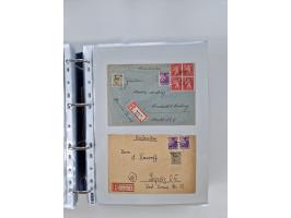 1945/49, umfangreiche Sammlung mit geschätzt 800-900 Briefen, Karten und Ganzsachen. Dabei viele R-Briefe und Satzbriefe, Bed