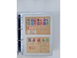 1945/49, umfangreiche Sammlung mit geschätzt 800-900 Briefen, Karten und Ganzsachen. Dabei viele R-Briefe und Satzbriefe, Bed