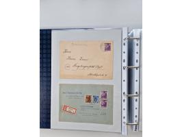 1945/49, umfangreiche Sammlung mit geschätzt 800-900 Briefen, Karten und Ganzsachen. Dabei viele R-Briefe und Satzbriefe, Bed