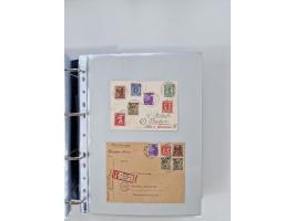 1945/49, umfangreiche Sammlung mit geschätzt 800-900 Briefen, Karten und Ganzsachen. Dabei viele R-Briefe und Satzbriefe, Bed
