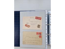 1945/49, umfangreiche Sammlung mit geschätzt 800-900 Briefen, Karten und Ganzsachen. Dabei viele R-Briefe und Satzbriefe, Bed