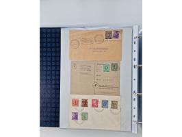 1945/49, umfangreiche Sammlung mit geschätzt 800-900 Briefen, Karten und Ganzsachen. Dabei viele R-Briefe und Satzbriefe, Bed