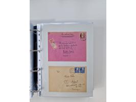 1945/49, umfangreiche Sammlung mit geschätzt 800-900 Briefen, Karten und Ganzsachen. Dabei viele R-Briefe und Satzbriefe, Bed