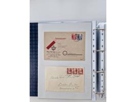 1945/49, umfangreiche Sammlung mit geschätzt 800-900 Briefen, Karten und Ganzsachen. Dabei viele R-Briefe und Satzbriefe, Bed