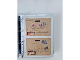 1945/49, umfangreiche Sammlung mit geschätzt 800-900 Briefen, Karten und Ganzsachen. Dabei viele R-Briefe und Satzbriefe, Bed