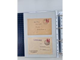 1945/49, umfangreiche Sammlung mit geschätzt 800-900 Briefen, Karten und Ganzsachen. Dabei viele R-Briefe und Satzbriefe, Bed