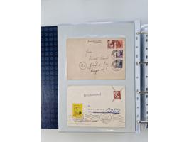 1945/49, umfangreiche Sammlung mit geschätzt 800-900 Briefen, Karten und Ganzsachen. Dabei viele R-Briefe und Satzbriefe, Bed
