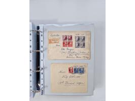 1945/49, umfangreiche Sammlung mit geschätzt 800-900 Briefen, Karten und Ganzsachen. Dabei viele R-Briefe und Satzbriefe, Bed