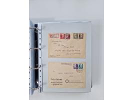 1945/49, umfangreiche Sammlung mit geschätzt 800-900 Briefen, Karten und Ganzsachen. Dabei viele R-Briefe und Satzbriefe, Bed