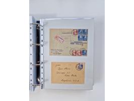1945/49, umfangreiche Sammlung mit geschätzt 800-900 Briefen, Karten und Ganzsachen. Dabei viele R-Briefe und Satzbriefe, Bed