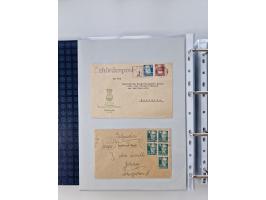 1945/49, umfangreiche Sammlung mit geschätzt 800-900 Briefen, Karten und Ganzsachen. Dabei viele R-Briefe und Satzbriefe, Bed