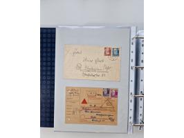 1945/49, umfangreiche Sammlung mit geschätzt 800-900 Briefen, Karten und Ganzsachen. Dabei viele R-Briefe und Satzbriefe, Bed