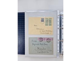 1945/49, umfangreiche Sammlung mit geschätzt 800-900 Briefen, Karten und Ganzsachen. Dabei viele R-Briefe und Satzbriefe, Bed