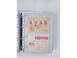 1945/49, umfangreiche Sammlung mit geschätzt 800-900 Briefen, Karten und Ganzsachen. Dabei viele R-Briefe und Satzbriefe, Bed