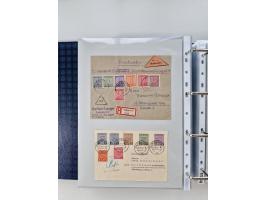 1945/49, umfangreiche Sammlung mit geschätzt 800-900 Briefen, Karten und Ganzsachen. Dabei viele R-Briefe und Satzbriefe, Bed