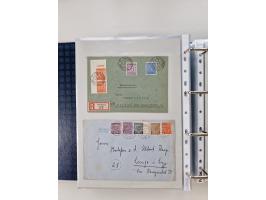 1945/49, umfangreiche Sammlung mit geschätzt 800-900 Briefen, Karten und Ganzsachen. Dabei viele R-Briefe und Satzbriefe, Bed