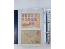 1945/49, umfangreiche Sammlung mit geschätzt 800-900 Briefen, Karten und Ganzsachen. Dabei viele R-Briefe und Satzbriefe, Bed