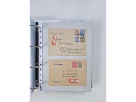 1945/49, umfangreiche Sammlung mit geschätzt 800-900 Briefen, Karten und Ganzsachen. Dabei viele R-Briefe und Satzbriefe, Bed