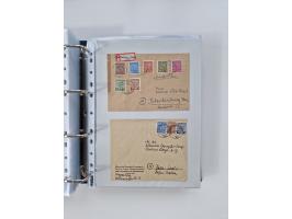 1945/49, umfangreiche Sammlung mit geschätzt 800-900 Briefen, Karten und Ganzsachen. Dabei viele R-Briefe und Satzbriefe, Bed