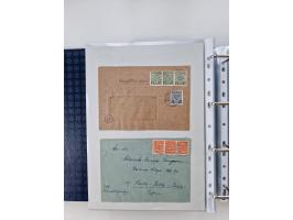 1945/49, umfangreiche Sammlung mit geschätzt 800-900 Briefen, Karten und Ganzsachen. Dabei viele R-Briefe und Satzbriefe, Bed