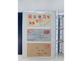 1945/49, umfangreiche Sammlung mit geschätzt 800-900 Briefen, Karten und Ganzsachen. Dabei viele R-Briefe und Satzbriefe, Bed