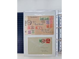 1945/49, umfangreiche Sammlung mit geschätzt 800-900 Briefen, Karten und Ganzsachen. Dabei viele R-Briefe und Satzbriefe, Bed