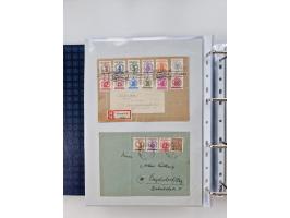 1945/49, umfangreiche Sammlung mit geschätzt 800-900 Briefen, Karten und Ganzsachen. Dabei viele R-Briefe und Satzbriefe, Bed
