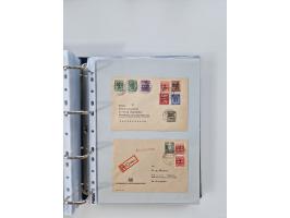 1945/49, umfangreiche Sammlung mit geschätzt 800-900 Briefen, Karten und Ganzsachen. Dabei viele R-Briefe und Satzbriefe, Bed