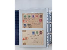 1945/49, umfangreiche Sammlung mit geschätzt 800-900 Briefen, Karten und Ganzsachen. Dabei viele R-Briefe und Satzbriefe, Bed
