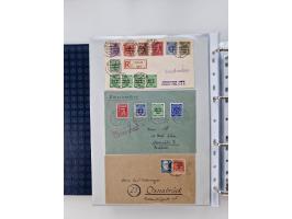 1945/49, umfangreiche Sammlung mit geschätzt 800-900 Briefen, Karten und Ganzsachen. Dabei viele R-Briefe und Satzbriefe, Bed
