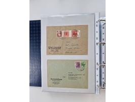 1945/49, umfangreiche Sammlung mit geschätzt 800-900 Briefen, Karten und Ganzsachen. Dabei viele R-Briefe und Satzbriefe, Bed