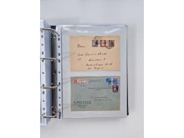 1945/49, umfangreiche Sammlung mit geschätzt 800-900 Briefen, Karten und Ganzsachen. Dabei viele R-Briefe und Satzbriefe, Bed