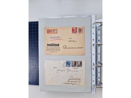 1945/49, umfangreiche Sammlung mit geschätzt 800-900 Briefen, Karten und Ganzsachen. Dabei viele R-Briefe und Satzbriefe, Bed