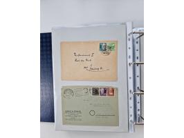 1945/49, umfangreiche Sammlung mit geschätzt 800-900 Briefen, Karten und Ganzsachen. Dabei viele R-Briefe und Satzbriefe, Bed