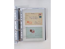 1945/49, umfangreiche Sammlung mit geschätzt 800-900 Briefen, Karten und Ganzsachen. Dabei viele R-Briefe und Satzbriefe, Bed