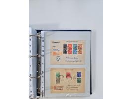 1945/49, umfangreiche Sammlung mit geschätzt 800-900 Briefen, Karten und Ganzsachen. Dabei viele R-Briefe und Satzbriefe, Bed