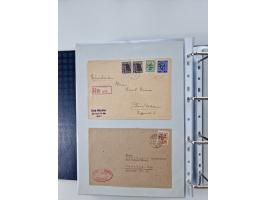 1945/49, umfangreiche Sammlung mit geschätzt 800-900 Briefen, Karten und Ganzsachen. Dabei viele R-Briefe und Satzbriefe, Bed