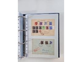 1945/49, umfangreiche Sammlung mit geschätzt 800-900 Briefen, Karten und Ganzsachen. Dabei viele R-Briefe und Satzbriefe, Bed
