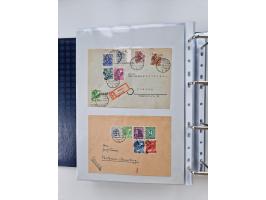1945/49, umfangreiche Sammlung mit geschätzt 800-900 Briefen, Karten und Ganzsachen. Dabei viele R-Briefe und Satzbriefe, Bed