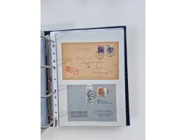 1945/49, umfangreiche Sammlung mit geschätzt 800-900 Briefen, Karten und Ganzsachen. Dabei viele R-Briefe und Satzbriefe, Bed