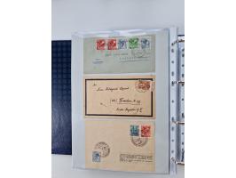 1945/49, umfangreiche Sammlung mit geschätzt 800-900 Briefen, Karten und Ganzsachen. Dabei viele R-Briefe und Satzbriefe, Bed