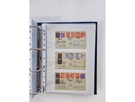 1945/49, umfangreiche Sammlung mit geschätzt 800-900 Briefen, Karten und Ganzsachen. Dabei viele R-Briefe und Satzbriefe, Bed