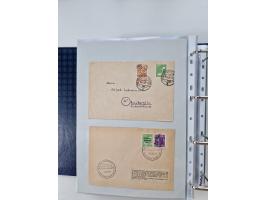 1945/49, umfangreiche Sammlung mit geschätzt 800-900 Briefen, Karten und Ganzsachen. Dabei viele R-Briefe und Satzbriefe, Bed