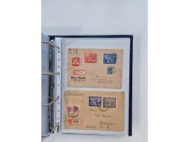 1945/49, umfangreiche Sammlung mit geschätzt 800-900 Briefen, Karten und Ganzsachen. Dabei viele R-Briefe und Satzbriefe, Bed